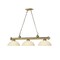 Z-Lite Cordon 3 Light Billiard, Rubbed Brass & Golden Mottle 2306-3RB-DGM14 - alternate 8